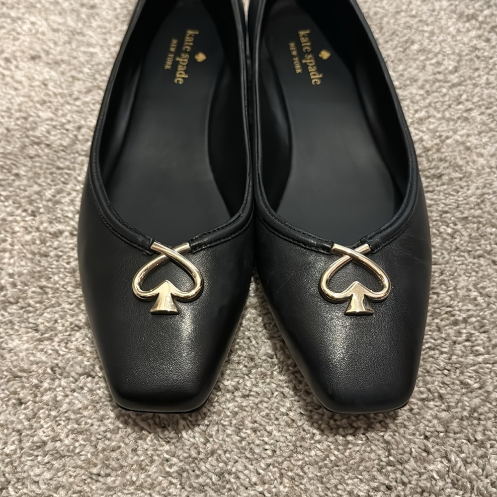 Kate Spade Black Leather flats - Picture 2 of 3